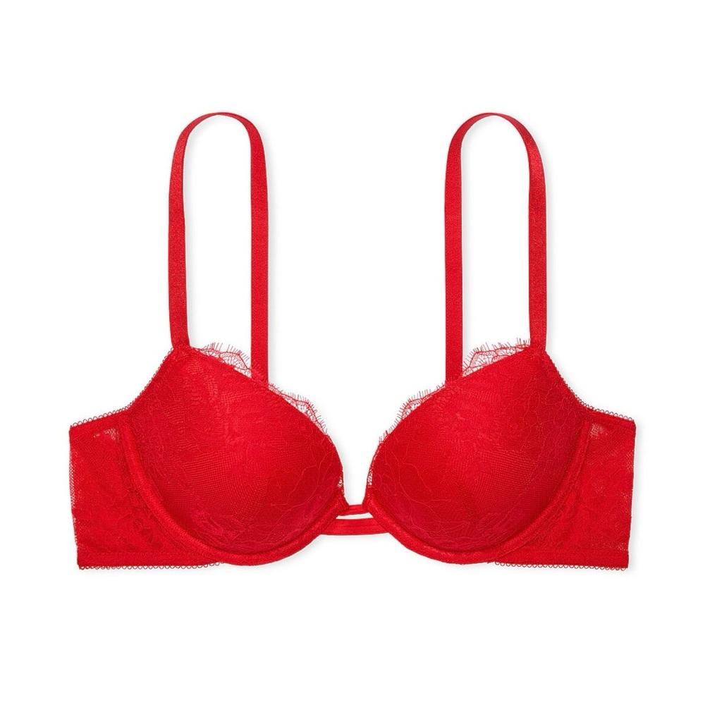 ❤️ NWT - Victoria's Secret Vibrant Red Lace Bra - 36DD